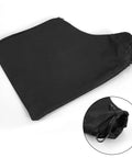 Miter saw dust collection bag made from heavy duty nylon, features steel ring, adjustable zipper opening for easy attachment.