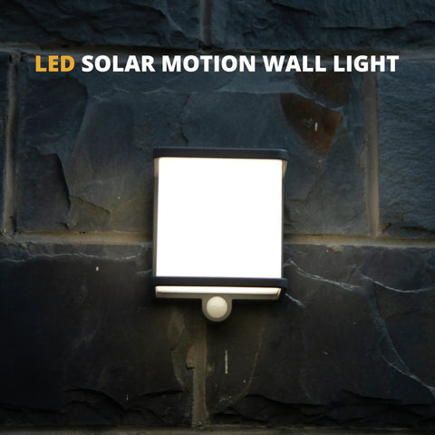 Solar Motion Sensor Outdoor Led Wall Light IP65 Waterproof Dusk To Dawn Wireless Fence Light No Fuss Easy Setup