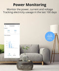 App interface showing energy data for 4 Pack S31 WiFi Smart Plug With Energy Monitoring And 15A Outlet Works With Alexa and Google Home