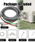 Half Inch AC Whip Assembly Kit 8 Ft Non Metallic Liquid Tight Conduit With 10/3 THHN Wire For Heater Air Conditioner Timer