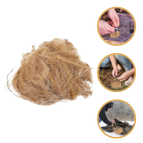 Natural Jute Fire Starters 6 Pack For Camping And Hiking, Quick Ignite Fire Starter Sticks, Windproof And Easy Start bundle