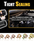 Six Piece Five Foot Silicone Vacuum Hose Kit With Sizes From One Eighth To Three Eighths Inch Includes Twenty Four Hose Clamps And Sixty Four Connectors The Easy Automotive Vacuum Line Repair Set For DIY Projects And Car Maintenance showing hose clamps and engine setup