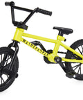 BMX Finger Bike Replica With Metal Frame For Realistic Flick Tricks Movable Parts Authentic Graphics Yellow Mini Deck Style