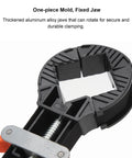 Heavy Duty Adjustable Frame Strap Clamp With No Sweat Handle Tensioner And Tough Four Meter Nylon Webbing, fixed jaw detail.