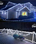403Ft 1000 LED Outdoor Christmas Lights With 8 Modes And Timer Waterproof Green Wire Fairy String Lights for roof and deck