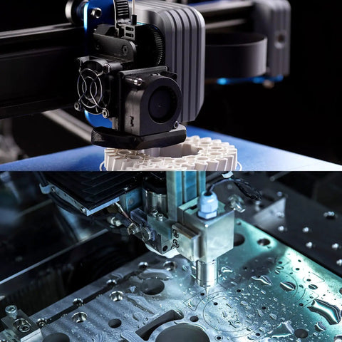 Two Pack Heavy Duty 8mm By 350mm Linear Motion Rail Kit With SCS8UU Bearings And SK8 Rail Supports For CNC Machines And 3D Printers Smooth Glide For Precise Motion Silver showing CNC and 3D printer use.