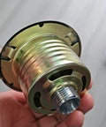 Top Shelf Heavy Duty Concealed Pendent Fire Sprinkler Head Bulk Pack With Heat Release Cover Plate K80 Rating, brass body, close-up view.