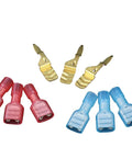 Fuse Tap Kit For ATM And Mini-Blade Fuses With 3 Taps And 6 Slip-On Terminals, No Rewiring Needed, Add An Extra Circuit For Dash Cams GPS And Lighting, Easy Snap-In Install showing terminals and taps.