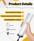Person holding a roll of Multisize Mesh Zipper Pouches Set Black Water Resistant Zip Bags For School Office Supplies Organization