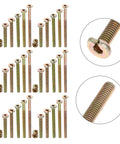 Bulletproof Furniture Connector Bolts And Nuts Kit With Hex Socket Heads, Copper Alloy Fasteners Assorted Sizes for Headboards and Crib Repair