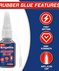 30g Black Adhesive For Shoes Metal And Plastic With Anti Clog Cap Waterproof And Heat Resistant Quick Bond For DIY Projects And Home Repairs The Go To Heavy Duty Glue bottle front view