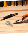 Beefy M6x20 Closed Ring Eye Bolt For Concrete Anchoring And Decorative Projects, Weatherproof And Wear Resistant Stainless Steel Anchor Bolt With Nylon Nut Buffer To Protect Surfaces, Ideal For Precision Instruments on wood with pliers