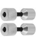 Premium 4Pcs Aluminium Flange Two Hole Alignment Pins 1-1/8 Inch Dia 3/8 To 1 Inch Long For Machinery And Heavy Duty Equipment Installation