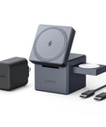 3 In 1 MagSafe Wireless Charger Stand for iPhone 17 16 15, Apple Watch Series 1 To 8 Ultra, AirPods with Adapter Included