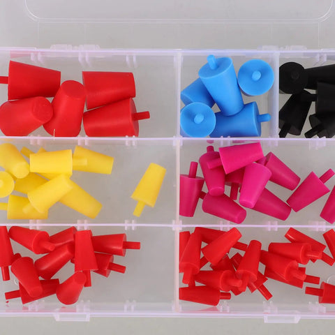Top 60 Silicone Plugs Kit For High Heat Resistant Conical Hole Covers Perfect Spray Paint Masking Tools With Easy Use Design To Keep Coating Protected And Surfaces Spotless Like Boss, assorted colors in organizer