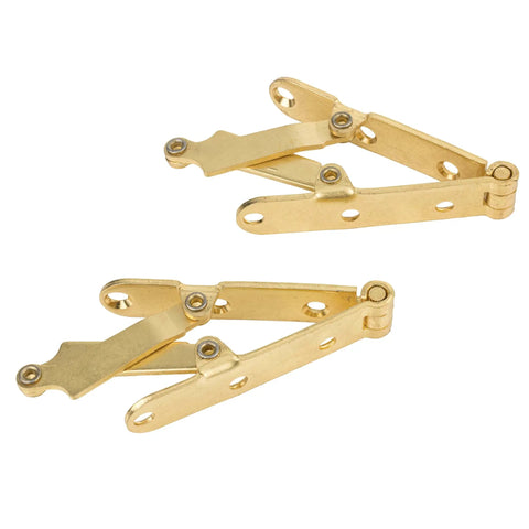 Brass Plated Drop Front Desk Hinge Pack Of 2 With 180 Degree Opening Slant Top Desk Lid Hinges Built Tough Dope Steel Construction