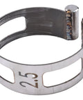 Heavy Duty Stainless Steel Welding Tacking Band Clamp Fits 2.5 Inch Pipes with a welded connection for alignment.