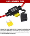 Heavy Duty DC To DC Step Down Converter Turns 48V Or 36V To 12V At 240W 20A Output with anti-reverse fuse holder and yellow fuse.