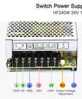 Beefy 24V DC Power Supply 10A From 110 220VAC For Industrial Control LED Lighting Monitoring And Medical Gear Plug And Play Rock Solid Performance High Efficiency 30V 8A Option terminal view