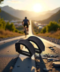 2 Pack Black Strap Pedal Straps For Kids And Adults Bike Foot Pedal Straps Toe Clips in scenic biking landscape