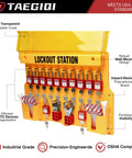 Pro Grade Heavy Duty Lockout Tagout Station Kit with Loto Devices, 12 Padlocks, 6 Hasps, 30 Do Not Operate Tags, OSHA Compliant