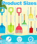 Illustration of Kids Garden Tools Set 8 Pieces With 16 Inch Shovels Beach Sand Toys Rake Spade And Wooden Handles