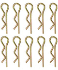10 Pack Hitch Pin Clips 3.5mm By 70mm R Clips Colored Zinc Spring Steel Retaining Pins Set For Trailers Tractors Mowers Carts And Trucks Durable Cotter Pin Assortment Kit, 10 clips