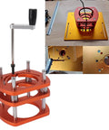 Heavy Duty Metal Router Lift Base Kit With Four Jaw Clamp And Smooth Crank Handle For Woodworking Tables, orange metal, height adjustment