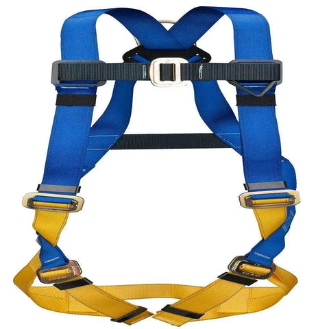 Aerial Work Safety Kit With Basewear Harness And 6 Foot DeCoil Lanyard Tool Bag Included Back D Ring Leg Pass Through Straps 1 Pack For Secure Elevated Work