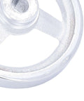 Lathe Hand Wheel 100mm 3 Spoke With Revolving Handle Cast Iron Chrome Plated for precise machine adjustments