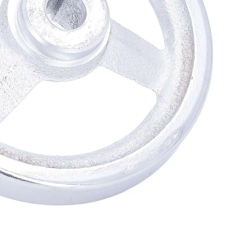 Lathe Hand Wheel 100mm 3 Spoke With Revolving Handle Cast Iron Chrome Plated for precise machine adjustments