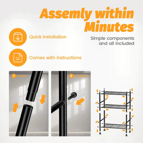 Compact 3 Tier Metal Wire Shelving Rack With Adjustable Leveling Feet And Sweet Heavy Duty Steel Build Legit Top Shelf Space Saving Shelf Organizer Go To Gear For Tiny Bathrooms Closets Or Home Garages Slick Modular Layout Lets You Link Extra Crates For