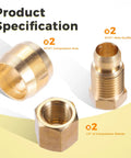 One Quarter Inch OD Stainless Steel Flexible Gas Line With Compression Fittings Kit Easy Install, 36 Inch Length parts detail