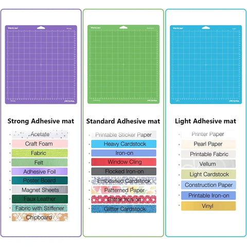 Premium 12 X 12 Inch Adhesive Cutting Mats 3 Pack Compatible With Cricut Maker And Explore Series Hella Sticky Vinyl Graphics Sheets Light Standard Solid Grip For Any Crafting Project