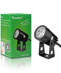 Outdoor LED Landscape Up Down Light Spotlight Low Voltage 12V, Cool White 6300K, displayed with packaging box.