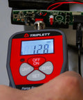 Digital Force Gauge For Tension And Compression With 110 Lb Capacity Peak Hold Backlit LCD High Accuracy 0.5 Percent Load Cell Measures Pull And Push Forces For QC Research And Field Testing on test fixture