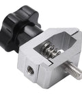 500N Push Pull Force Fixture Clamp For Tension Testing In Rubber And Paper, Heavy Duty, High Hardness Iron Alloy Clamp With Grippy Friction Grip For Accurate Tensile Strength Measurements, angled view