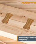 Wood project with Pro Grade Acrylic Bowtie Butterfly Inlay Template Set for precise clean butterfly key joints visible on surface.