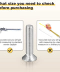 Tough As Nails Phillips Head Machine Screws And Lock Nuts Kit M6 X 50mm showing measuring tools for accurate sizing.