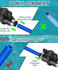 Pneumatic Ball Valve Push To Connect Fittings For Quick Air Flow Control PVC Valve System Five Sixteenth Inch OD Union