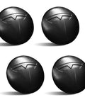 Set Of Four Aluminum Waterproof Wheel Cover Center Emblem Sticker For Tesla Model 3 And Model Y 56mm Hubcaps Rim Cover Matte Black Finish