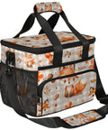 Insulated Picnic Backpack Lunch Bag For Women And Men Roomy 12 By 8.7 By 10 Inch Tote Keeps Food Fresh And Cool, fox design