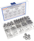 570 Piece Metric Hex Nut Set M1 To M10 Assortment Kit Coarse Thread 304 Stainless Steel in compartment case