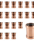 20 Pack 3 Inch X 3 Inch Copper Press XL Coupling No Stop Press Fit Plumbing Pipe Connector, durable copper fittings for plumbing.
