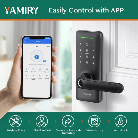 Tight Biometric Smart Door Lock With Fingerprint Keyless Entry And Seamless App Control For Hosts Featuring Six Fo Sho Access Options Plus No Sweat Diy Installation In Matte Black