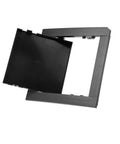Solid Heavy Duty 6X6 Inch Anthracite Abs Plastic Drywall Access Panel with snap fit for easy access to plumbing and HVAC.