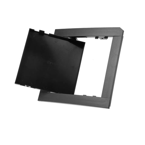 Solid Heavy Duty 6X6 Inch Anthracite Abs Plastic Drywall Access Panel with snap fit for easy access to plumbing and HVAC.