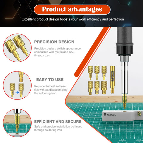 Beefy All In One 506 Piece Metric Threaded Inserts Kit With Heat Set Tips M2 Through M6 for precision design and easy use in prototyping.