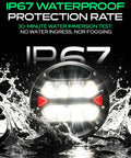 5.5 Inch LED Pod Lights Driving Beam, 40W Off Road Lights With 400 Lumens, Rugged LED Light Bar For Trucks, ATVs, UTVs, Dirt Bikes, Boats, And More, Built For Night Rides And Tough Jobs. IP67 waterproof pod light shown in water splash test