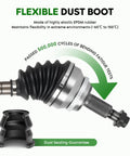 Flexible dust boot on Street Proven Heavy Duty Front Right CV Axle Shaft Assembly for Toyota Camry Avalon Highlander Solara.